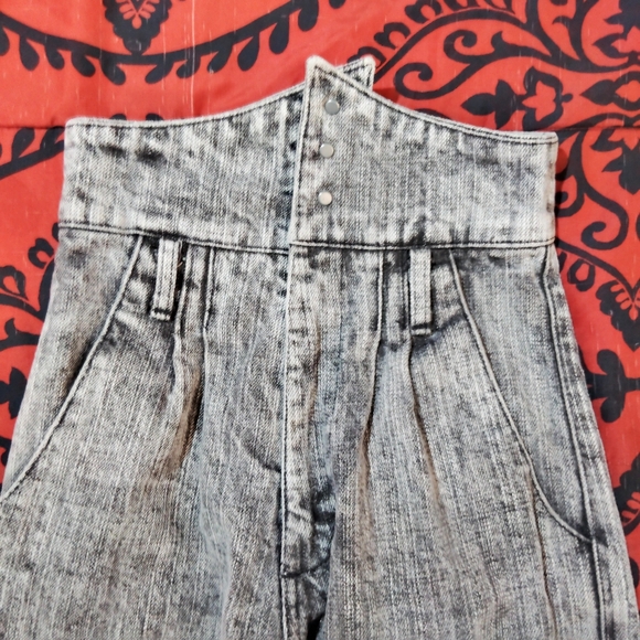 Vtg 80s/90s Panhandle Slim PG Jeans Grey Ultra High Waist Denim Corset Trousers - Picture 5 of 16